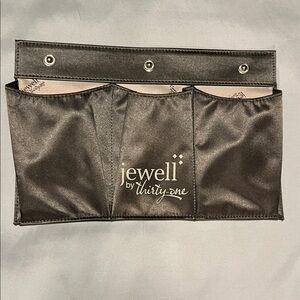 Jewell by Thirty-One 31 Triple Slit Charcoal Gray Organize Purse Snaps In Insert